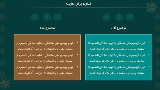 قالب پاورپوینت تذهیب مدل شمس - تصویر 8