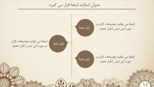 قالب پاورپوینت حرفه ای مدل ترنج (چند منظوره) - تصویر 11